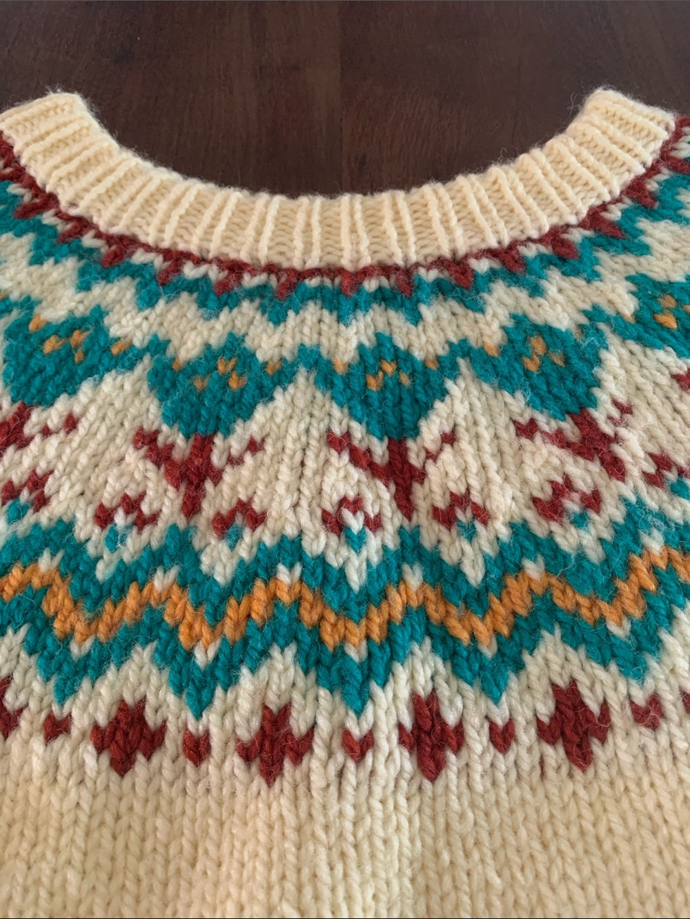 Handmade Fair Isle Sweater, Sz M - Picture 4 of 8